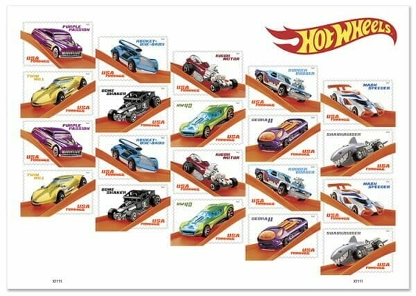 Hot Wheels Commemorative Stamps