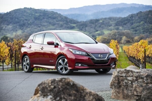 2018 Nissan Leaf EV - right side view