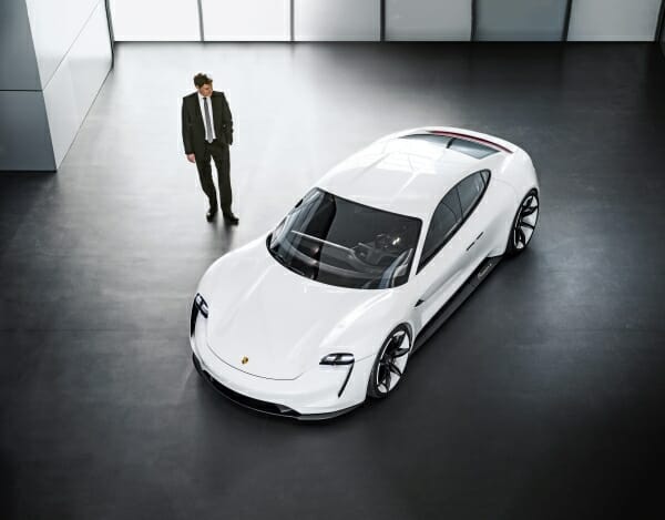 2019 Porsche Taycan - overhead view