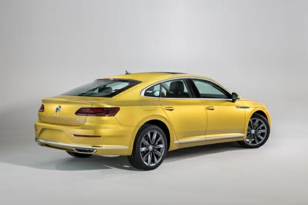 passenger side rear view gold 2019 Volkswagen Arteon