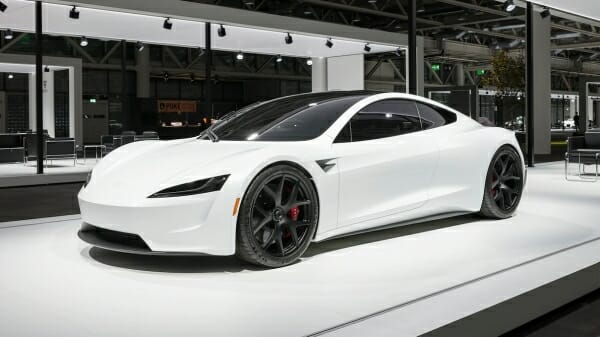 white 2020 Tesla Roadster