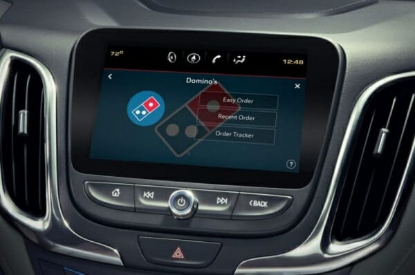 Domino's in-vehicle ordering