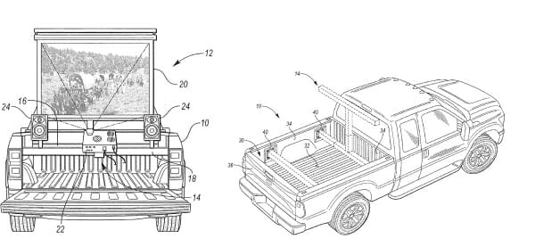 truck bed movie screen