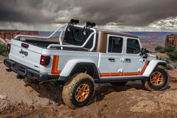 white Jeep JT Scrambler