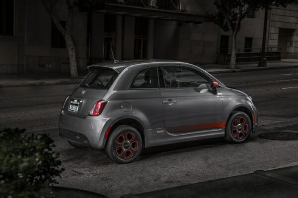 gray 2019 Fiat 500e