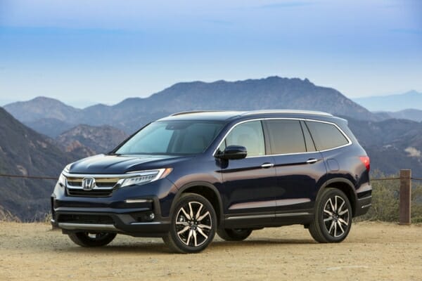 blue 2019 Honda Pilot