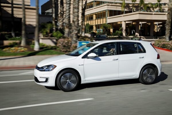 white 2019 Volkswagen e-Golf