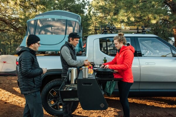 Rivian's electric camp kitchen