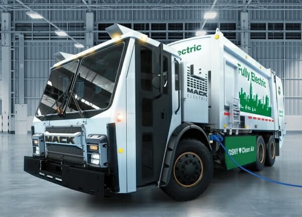 mack lr electric garbage truck