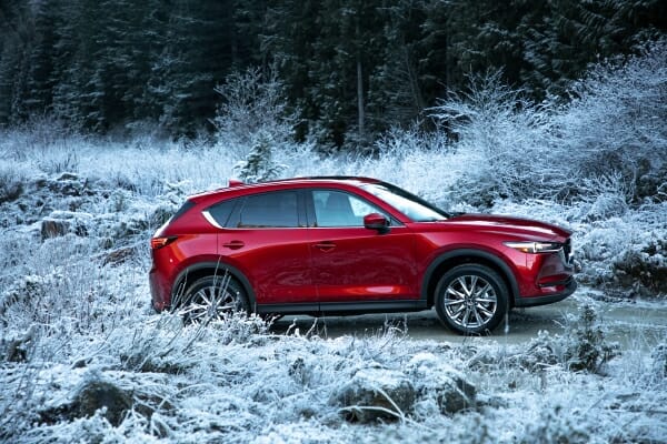 red 2019 Mazda CX-5 right side view